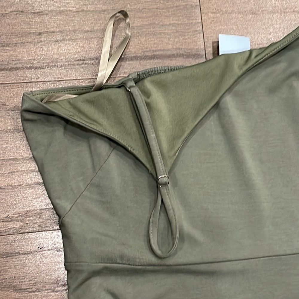 NWT LOFT Petite Green Midi Dress - Size 0P - Picture 5 of 9